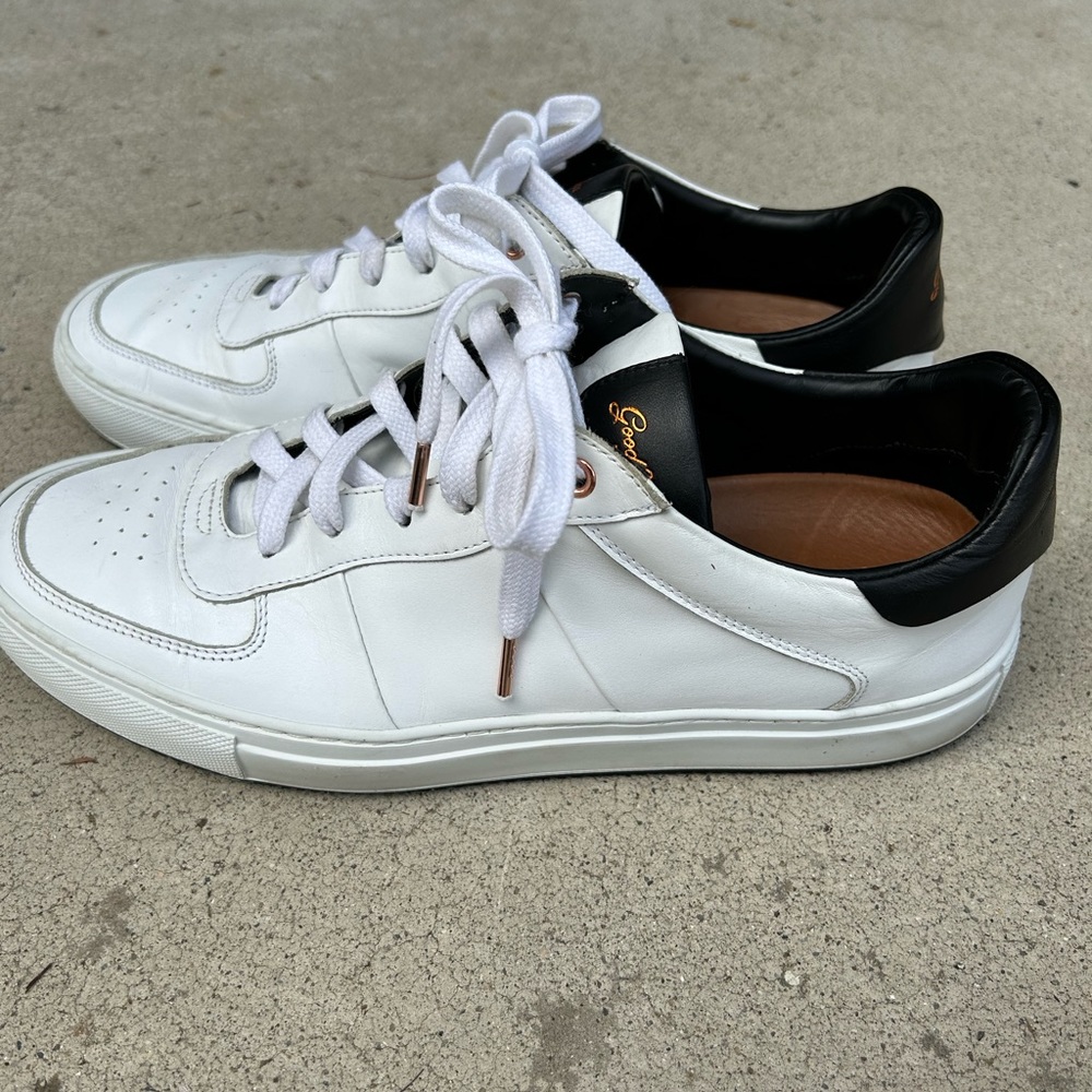 White with Black Good man brand shoes
